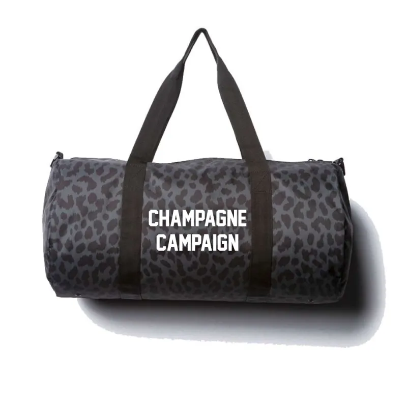 CHAMPAGNE CAMPAIGN [DAY TRIPPER DUFFEL BAG // BLACK CHEETAH] sold by PRIVATE PARTY