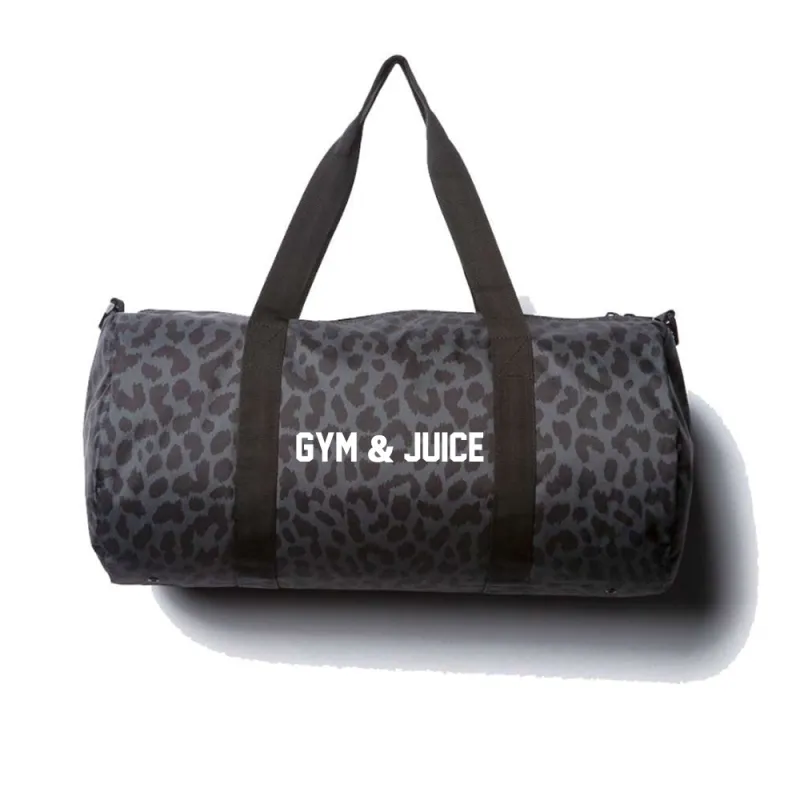 GYM & JUICE [DAY TRIPPER DUFFEL BAG // BLACK CHEETAH] sold by PRIVATE PARTY