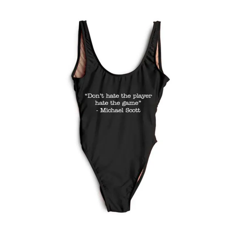 "DON'T HATE THE PLAYER HATE THE GAME" - Michael Scott [SWIMSUIT] sold by PRIVATE PARTY