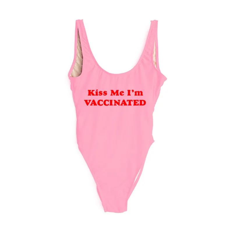 KISS ME I'M VACCINATED [SWIMSUIT] sold by PRIVATE PARTY