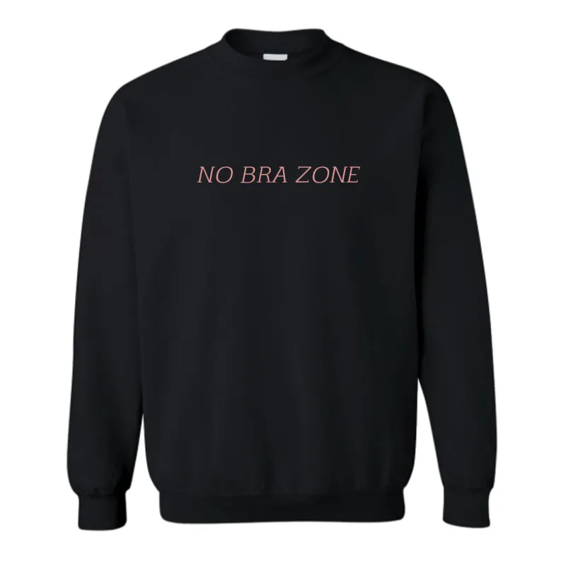 NO BRA ZONE [UNISEX CREWNECK SWEATSHIRT] sold by PRIVATE PARTY