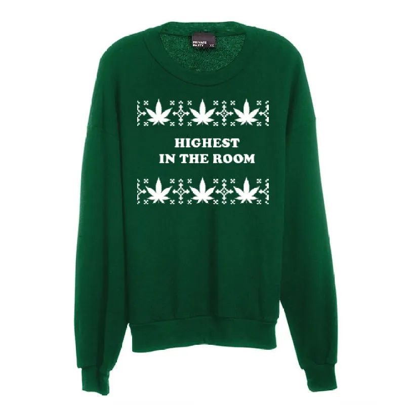 HIGHEST IN THE ROOM [UNISEX CREWNECK SWEATSHIRT] sold by PRIVATE PARTY