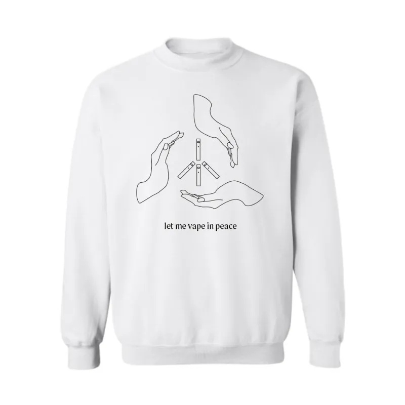let me vape in peace [UNISEX CREWNECK SWEATSHIRT] sold by PRIVATE PARTY