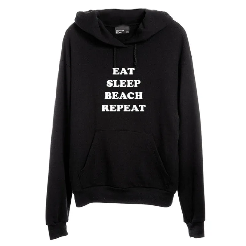 EAT SLEEP BEACH REPEAT [UNISEX HOODIE] sold by PRIVATE PARTY