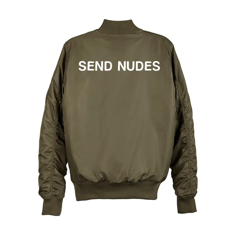 SEND NUDES BOMBER [UNISEX] sold by PRIVATE PARTY