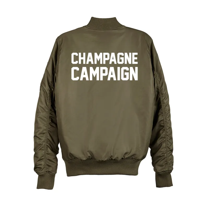 CHAMPAGNE CAMPAIGN BOMBER [UNISEX] sold by PRIVATE PARTY