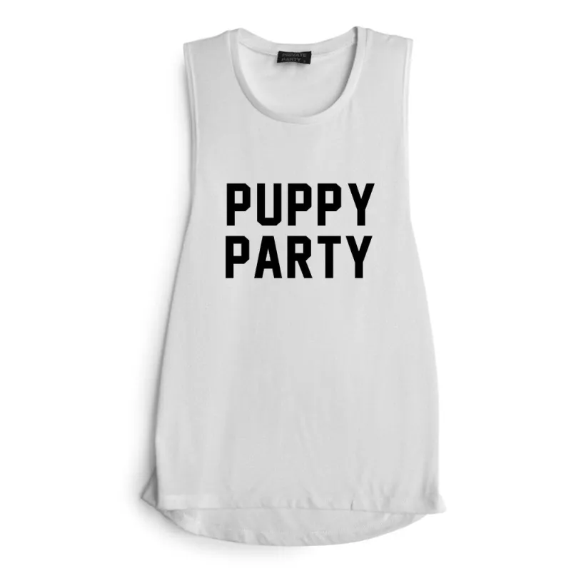 PUPPY PARTY [MUSCLE TANK] sold by PRIVATE PARTY