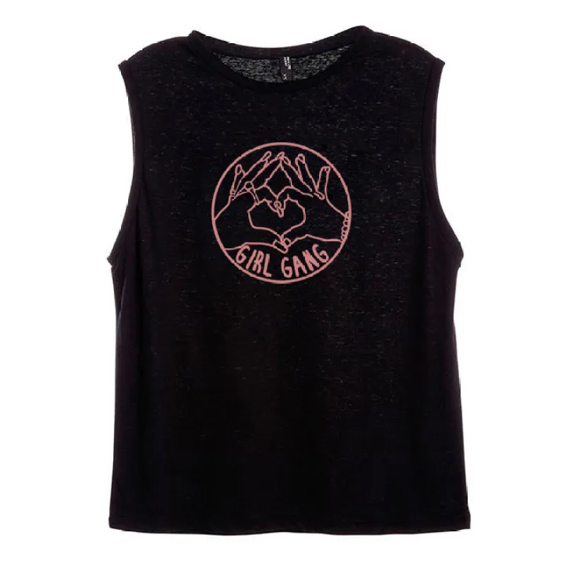GIRL GANG PRINT [WOMEN'S MUSCLE TANK] sold by PRIVATE PARTY