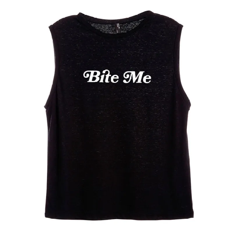 BITE ME [WOMEN'S MUSCLE TANK] sold by PRIVATE PARTY