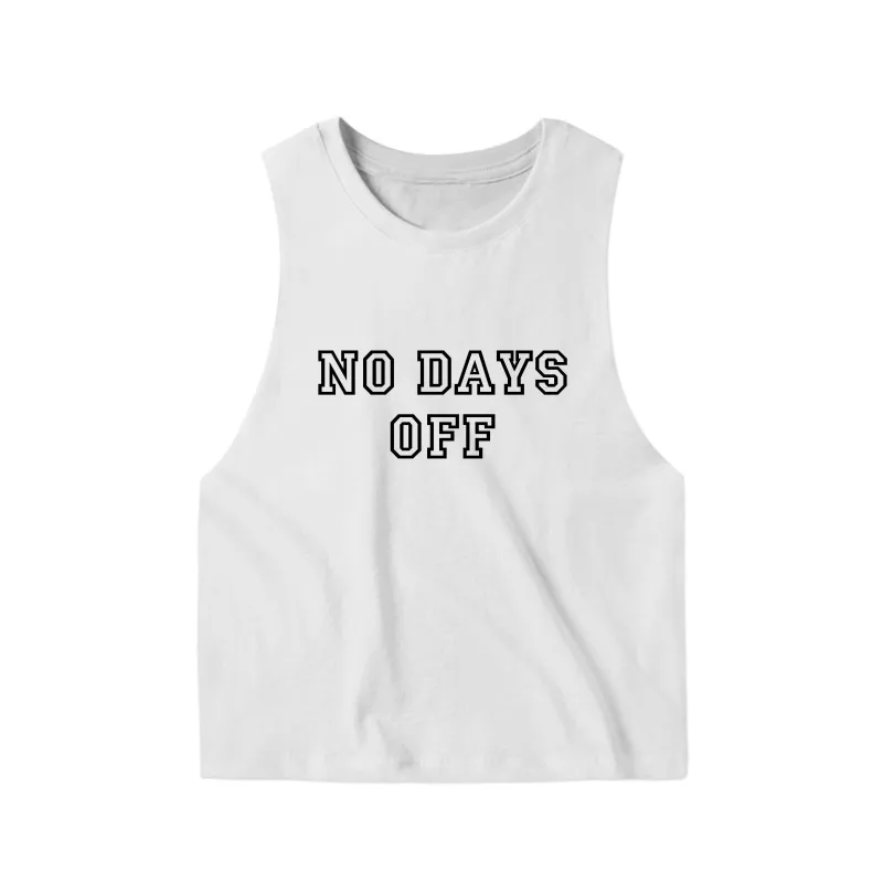 NO DAYS OFF [WOMENS CROP RACERBACK TANK] sold by PRIVATE PARTY