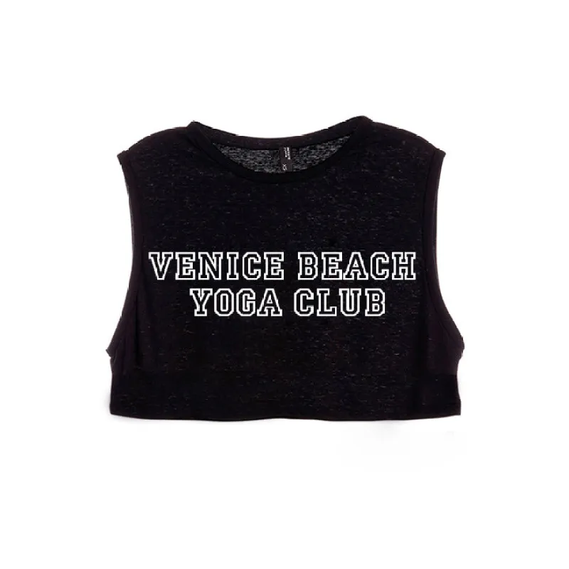 VENICE BEACH YOGA CLUB [WOMEN'S CROP TANK] sold by PRIVATE PARTY