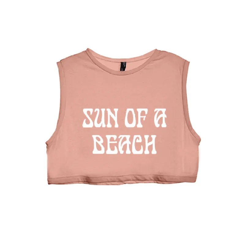 SUN OF A BEACH [WOMEN'S CROP TANK] sold by PRIVATE PARTY