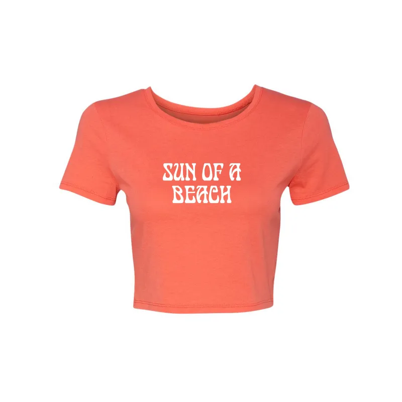 SUN OF A BEACH [WOMEN'S CROP TEE] sold by PRIVATE PARTY