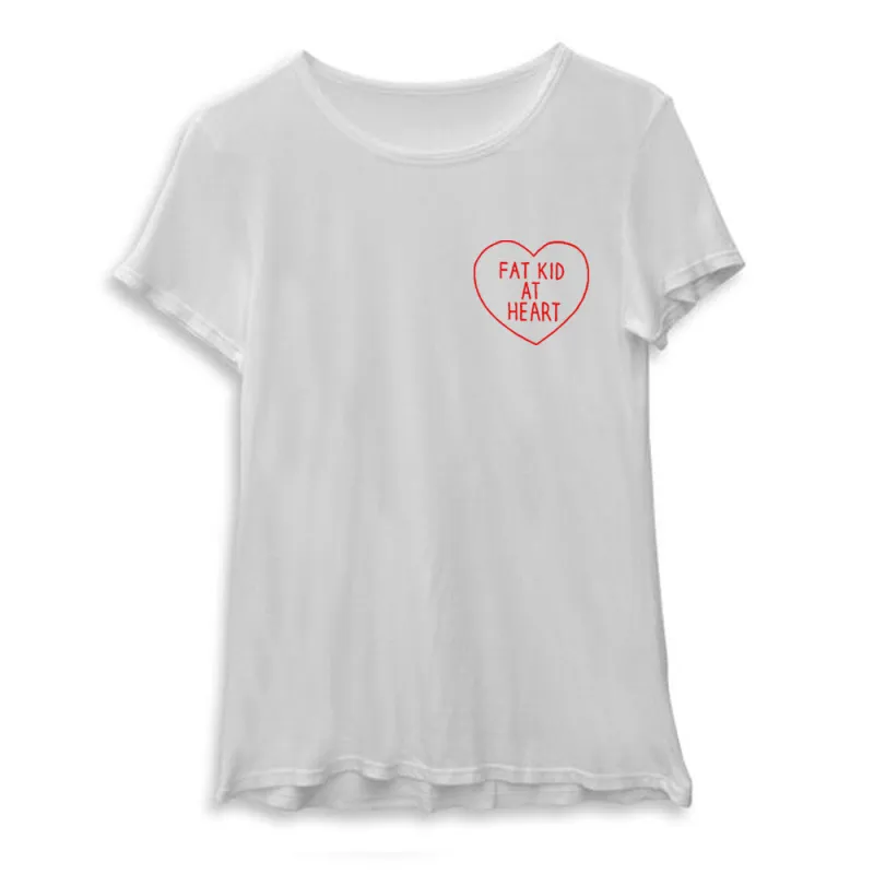 FAT KID AT HEART [WOMEN'S TEE] sold by PRIVATE PARTY