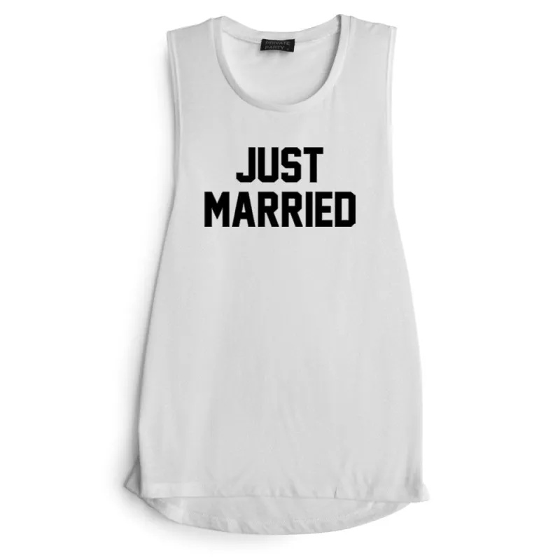 JUST MARRIED [MUSCLE TANK] sold by PRIVATE PARTY