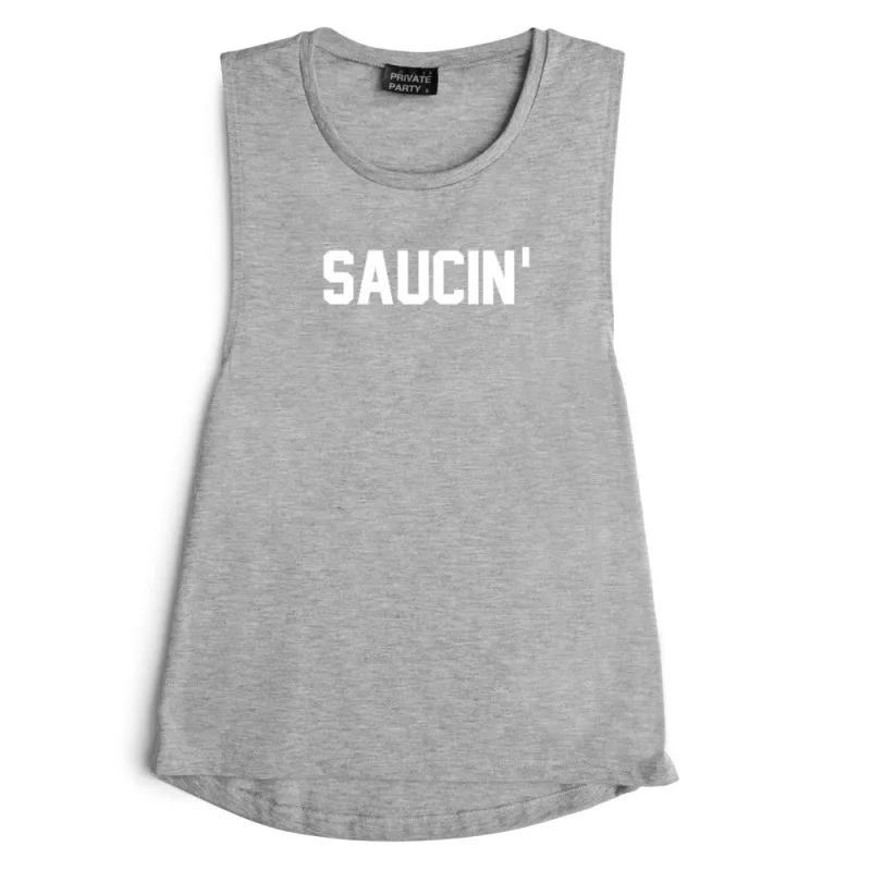 SAUCIN' [MUSCLE TANK] sold by PRIVATE PARTY