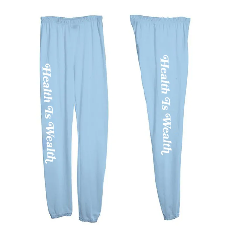 HEALTH IS WEALTH [WOMEN'S SWEATPANTS] sold by PRIVATE PARTY