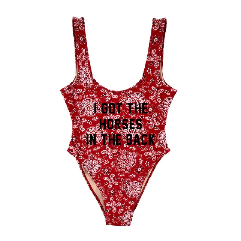 I GOT THE HORSES IN THE BACK [SWIMSUIT] sold by PRIVATE PARTY