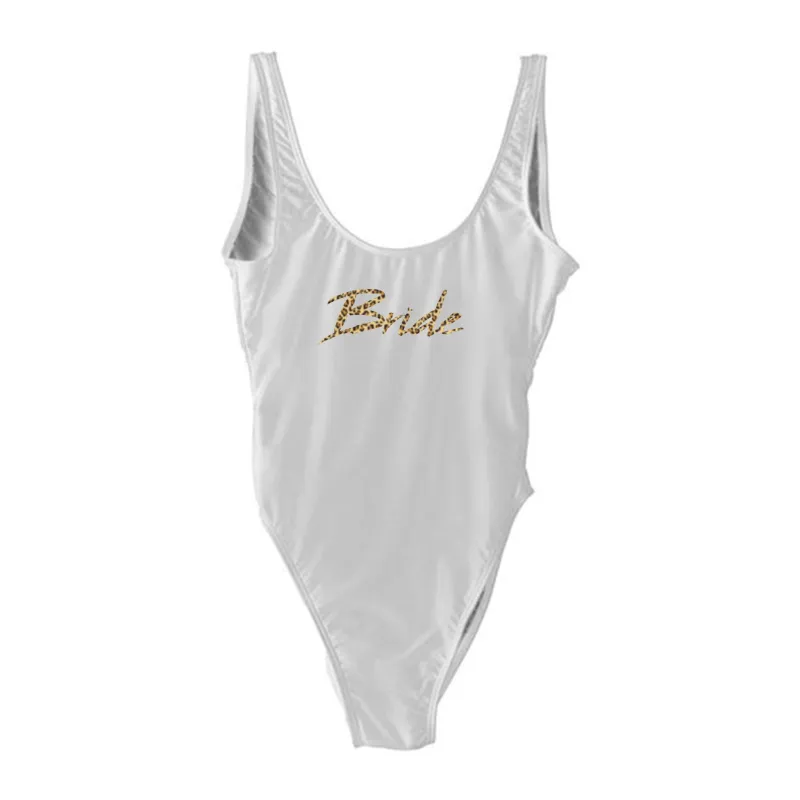 BRIDE W/ CHEETAH TEXT // NEW WILD THING FONT [SWIMSUIT] sold by PRIVATE PARTY