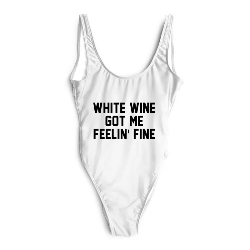 WHITE WINE GOT ME FEELIN' FINE [SWIMSUIT] sold by PRIVATE PARTY