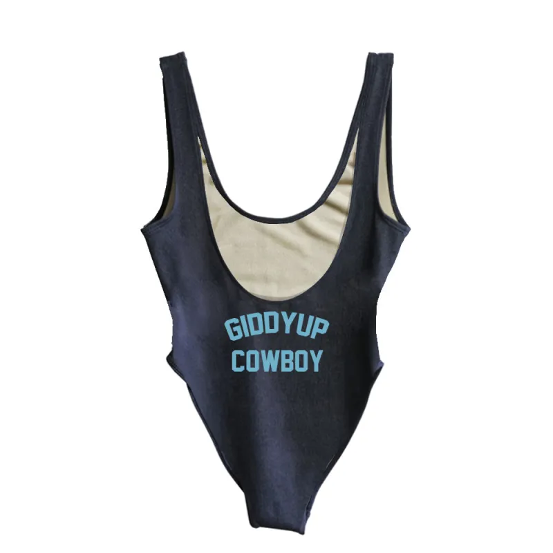 GIDDYUP COWBOY // BACKSIDE PRNT [SWIMSUIT] sold by PRIVATE PARTY