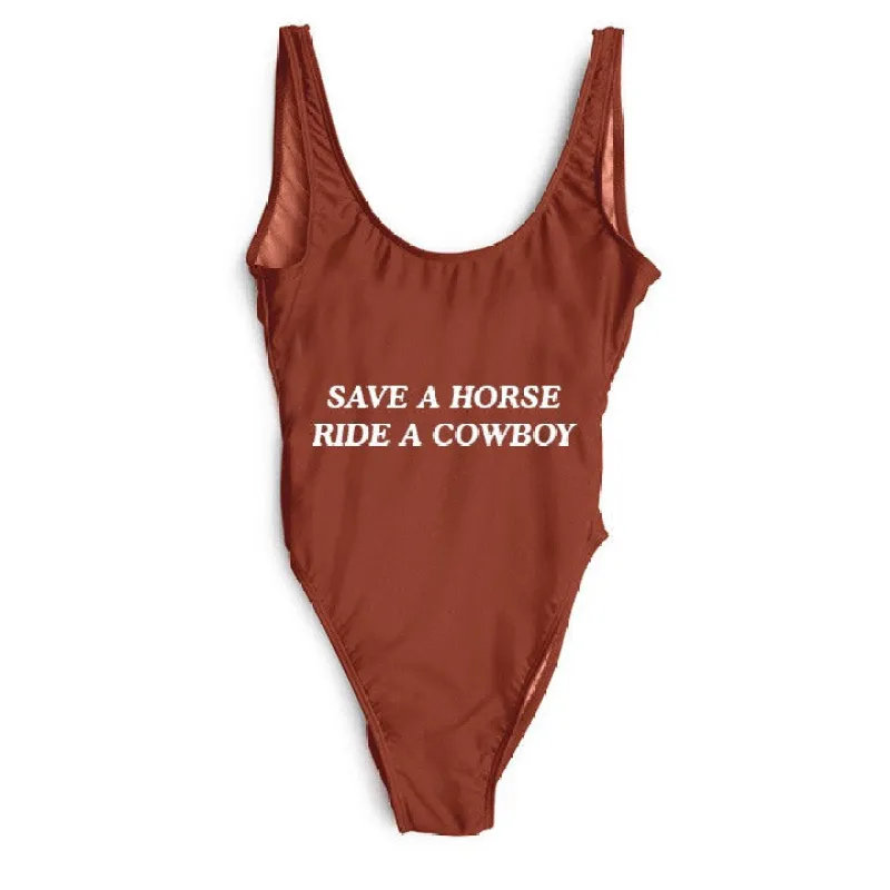SAVE A HORSE RIDE A COWBOY [SWIMSUIT] sold by PRIVATE PARTY