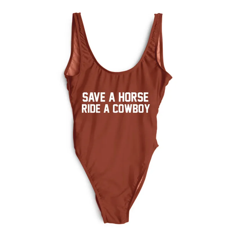 SAVE A HORSE RIDE A COWBOY [SWIMSUIT] sold by PRIVATE PARTY