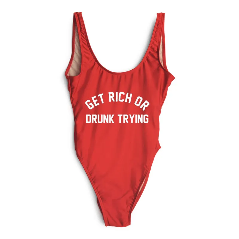 GET RICH OR DRUNK TRYING [SWIMSUIT] sold by PRIVATE PARTY