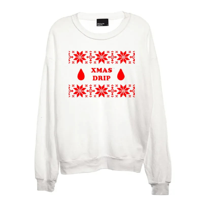 XMAS DRIP [UNISEX CREWNECK SWEATSHIRT] sold by PRIVATE PARTY