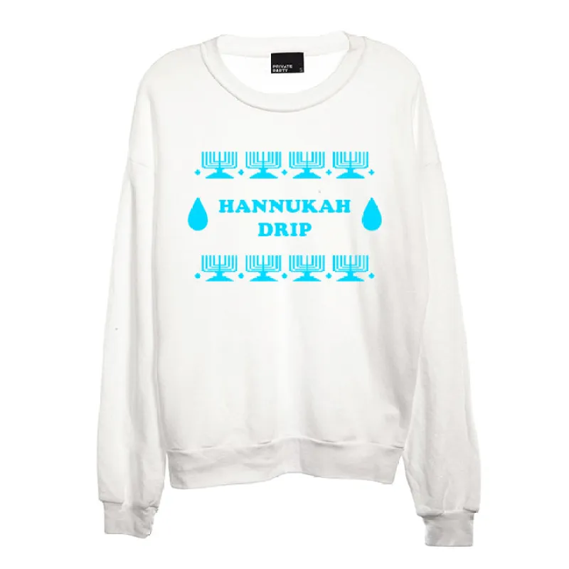 HANUKKAH DRIP [UNISEX CREWNECK SWEATSHIRT] sold by PRIVATE PARTY