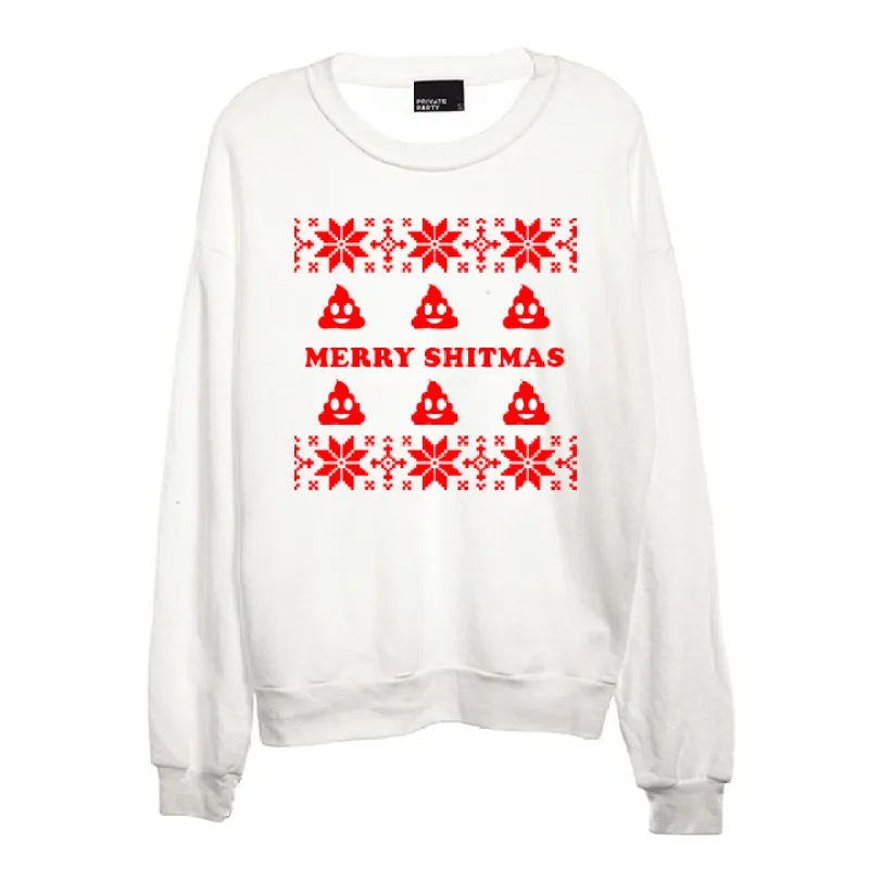 MERRY SHITMAS [UNISEX CREWNECK SWEATSHIRT] sold by PRIVATE PARTY