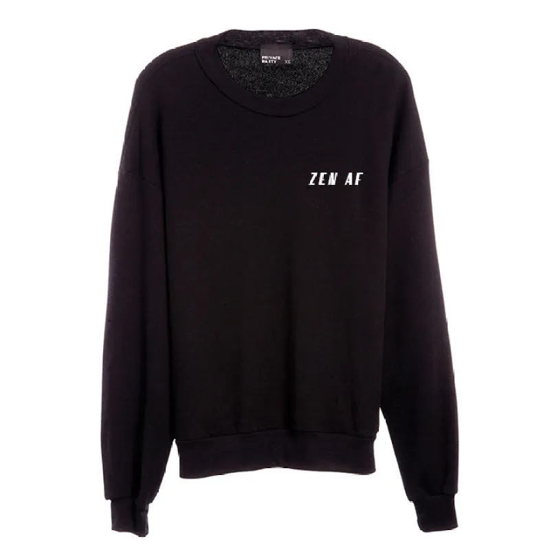 ZEN AF // POCKET SIZE PRINT [UNISEX CREWNECK SWEATSHIRT] sold by PRIVATE PARTY