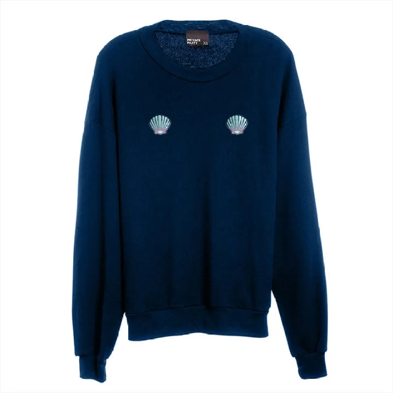 SEASHELL PATCHES [UNISEX CREWNECK SWEATSHIRT] made by PRIVATE PARTY