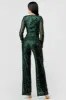 LUXE SEQUINS COWL NECK BODYCON WIDE LEGS JUMPSUIT sold by privy