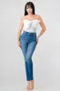 PRETTY EMBELLISHED BOW NYLON PONTE BODYSUIT TOP sold by privy