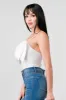 PRETTY EMBELLISHED BOW NYLON PONTE BODYSUIT TOP sold by privy