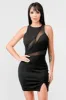 LUXE SUPER STRECTH NYLON SEE-THRU SHEER MINI DRESS sold by privy