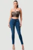 PT41555B-W / SEXY STRETCH COATED KNIT RUCHED HALTER CROP TOP sold by privy