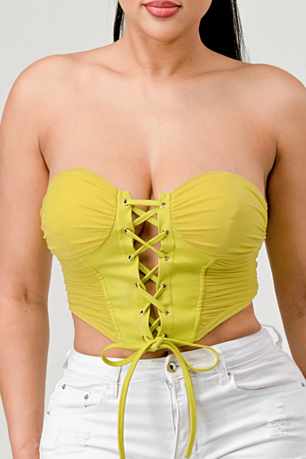 SEXY SWEETHEART DRAWSTRING LACE UP DETAIL BUSTIER sold by privy product image thumbnail 5