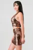 SEQUINS HALTER NECK TIE BRALETTE TOP & SKIRT SETS sold by privy
