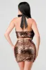 SEQUINS HALTER NECK TIE BRALETTE TOP & SKIRT SETS sold by privy