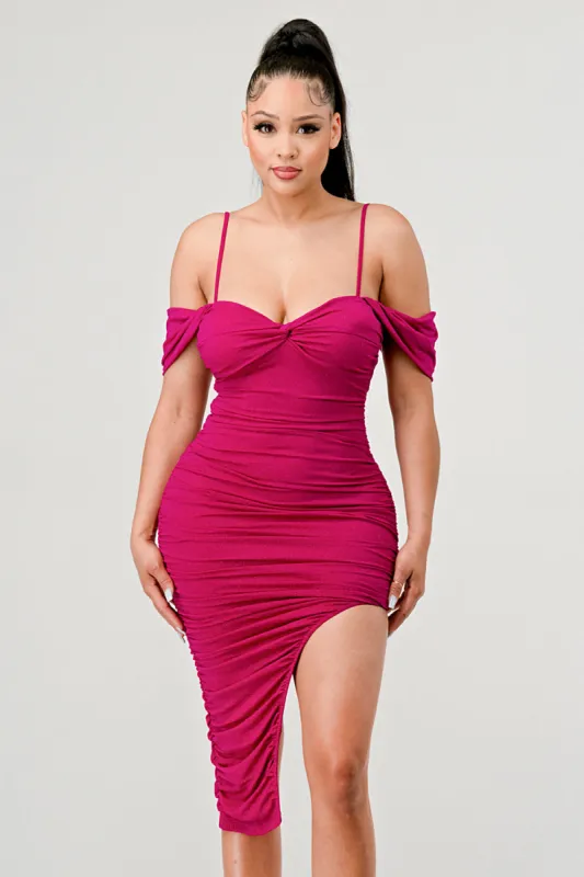 LUXE GLITTER SUPER STRETCH SWEETHEART MIDI DRESS sold by privy