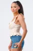 PT41689N-W / RUFFLED STRAPS SWEETHEART LAYERED COTTON TOP sold by privy