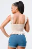 PT41689N-W / RUFFLED STRAPS SWEETHEART LAYERED COTTON TOP sold by privy