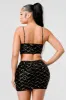 LUXE DIAMON SEQUINS VELVET BUSTIER TOP & SKIRT SET sold by privy