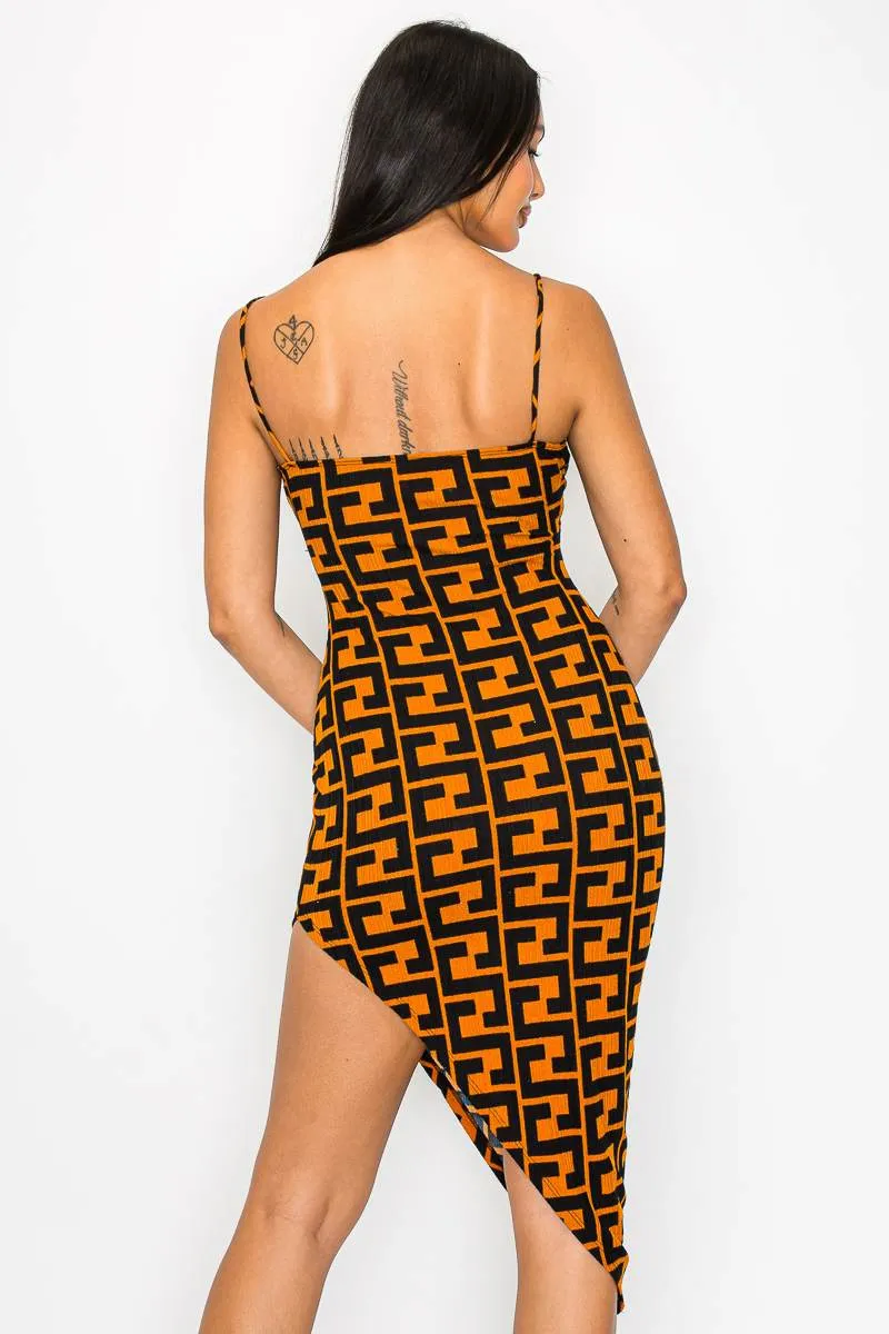 LUXE SWEATER PATTERN PRINT ASYMMETRICAL HEM DRESS sold by privy product image thumbnail 4