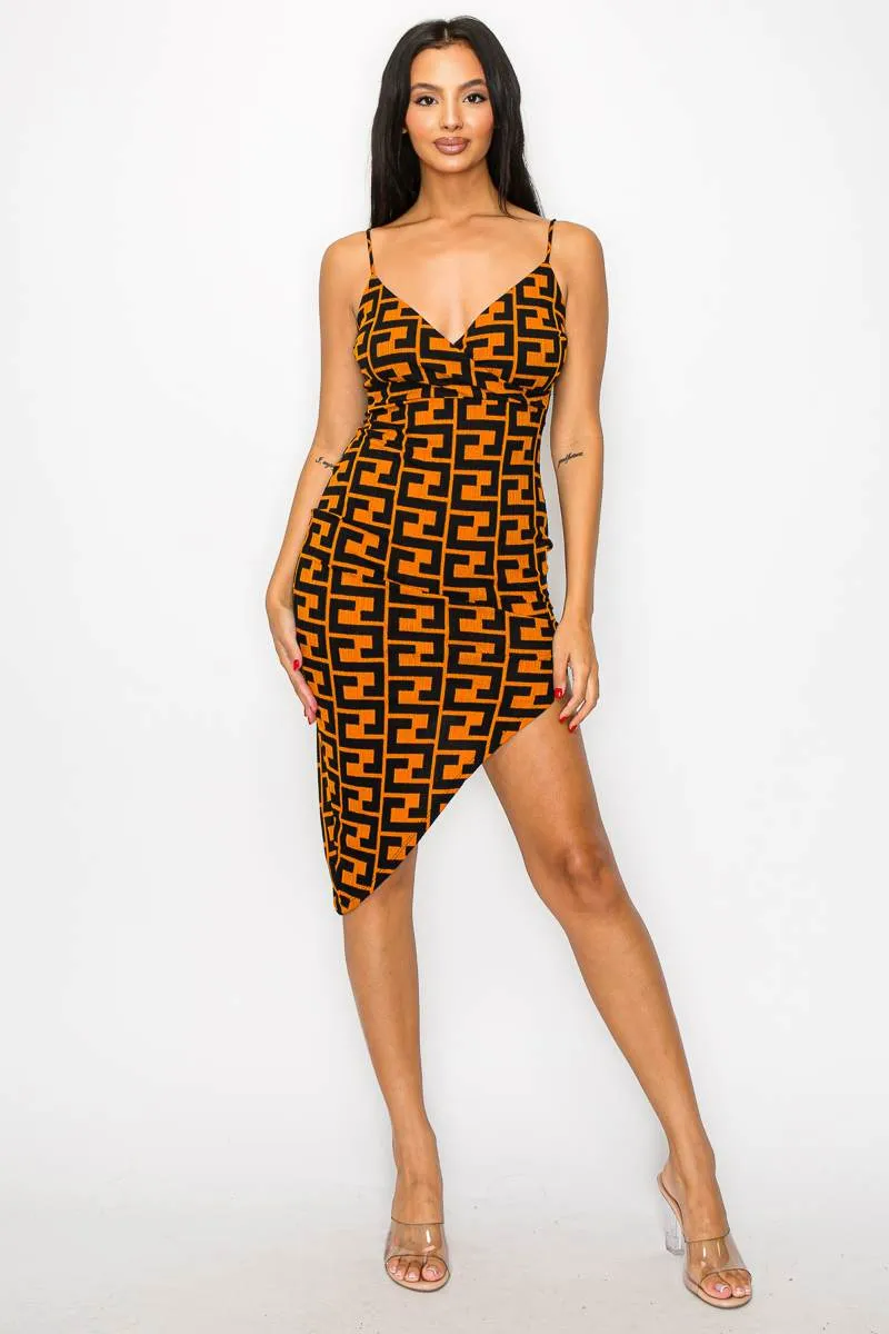 LUXE SWEATER PATTERN PRINT ASYMMETRICAL HEM DRESS sold by privy product image thumbnail 5