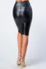 SUPER STRETCH FAUX LEATHER TEXTURED MIDI SKIRT sold by privy