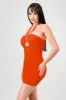 SEXY MESH HALTER SWEETHEART RHINESTONES MINI DRESS sold by privy