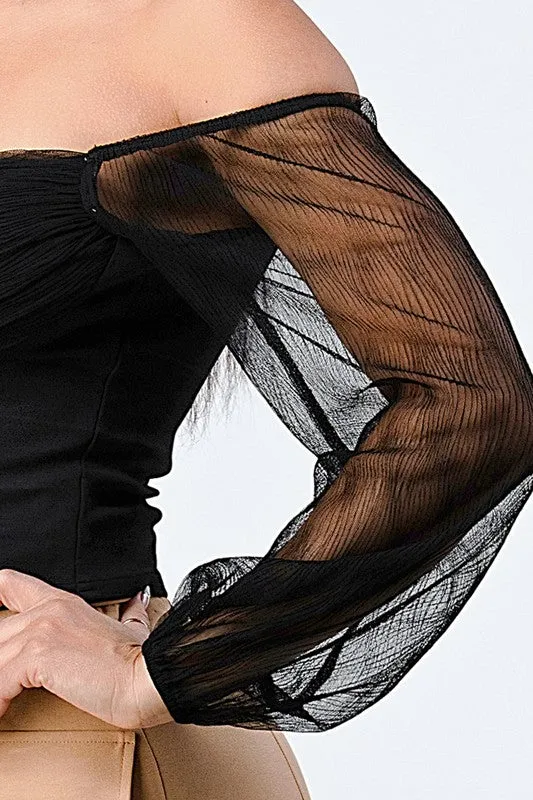 SEXY CHIFFON OFF SHOULDER TOP sold by privy product image thumbnail 5